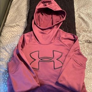 Large Under Armour hoodie. Wine color